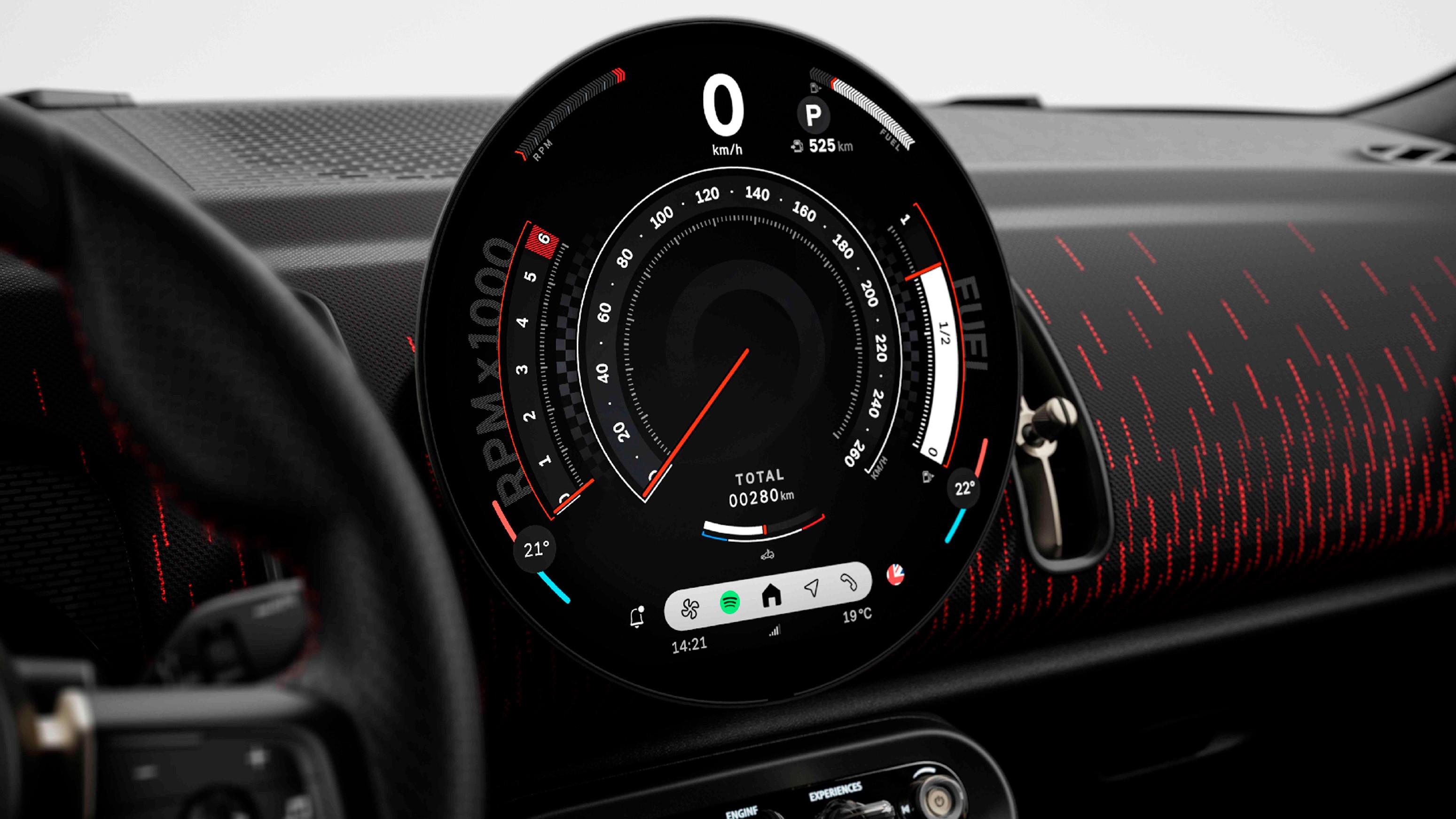 MINI John Cooper Works - Display OLED JCW.